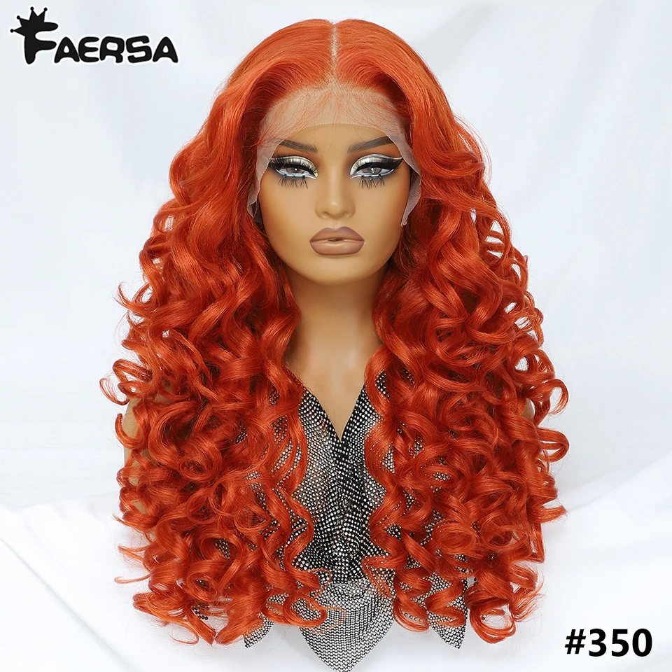 Latisha 13X6 HD 13X5X1 Synthetische Lace Front Pruiken Krullend Pre Geplukt Kant Frontale Pruik met pony voor Vrouwen Hoogtepunt met Babyhair