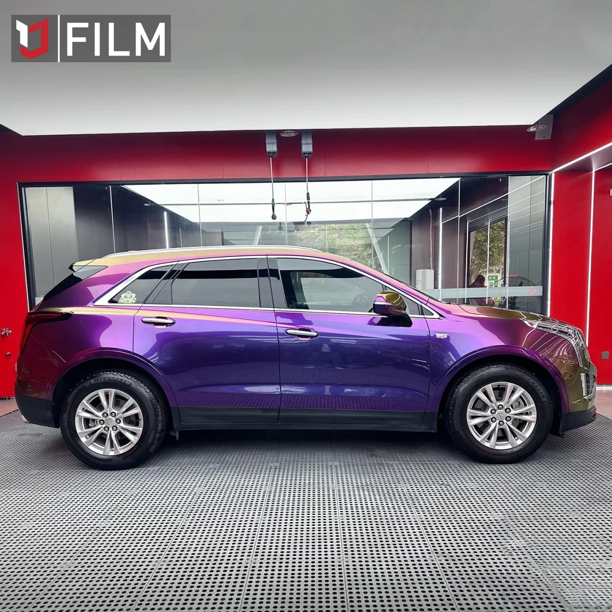 最高の価格のカメレオンカーラッピングフィルム、気泡のないイビササンセットPET PVCカーラップビニール、車体全体用