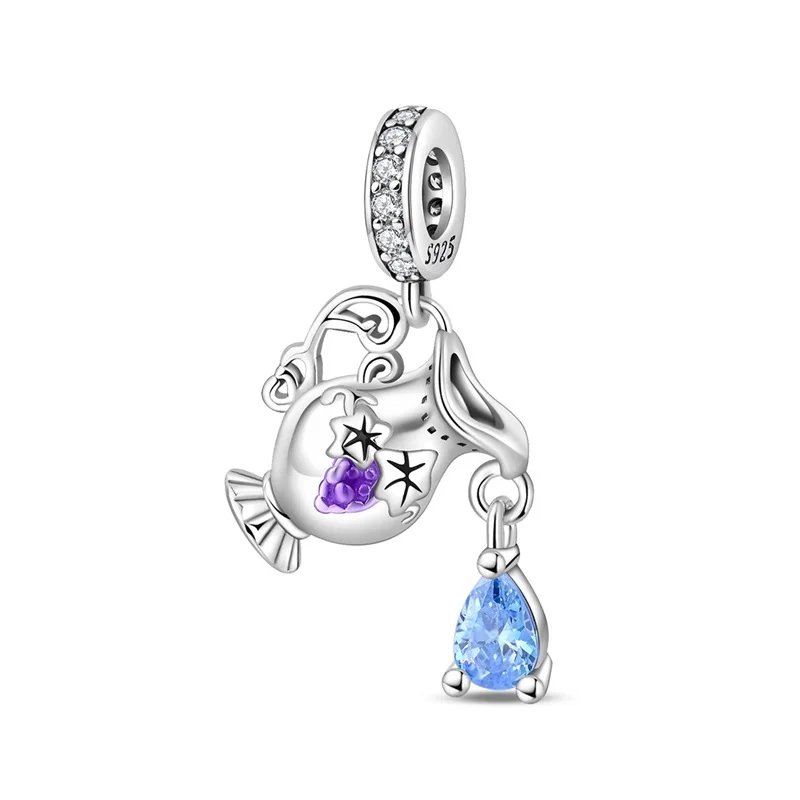 

2026 New 925 Sterling Silver Wine Pot Charms Pendant Fit 3mm Original Bracelet DIY Women Exquisite Birthday Party Jewelry Gifts