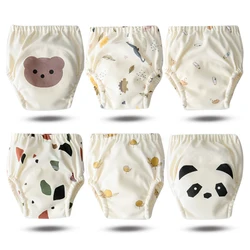 6pcs 2023 New Lovely Baby Training Pants pannolini mutandine pannolino di stoffa riutilizzabile lavabile bambino morbido cotone biancheria intima per i bambini