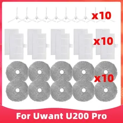 Compatible For Uwant U200/U200 Pro Robot Vacuum Cleaner Side Brush Hepa Filter Mop Cloths Rag Spare Part Replacement Accessories