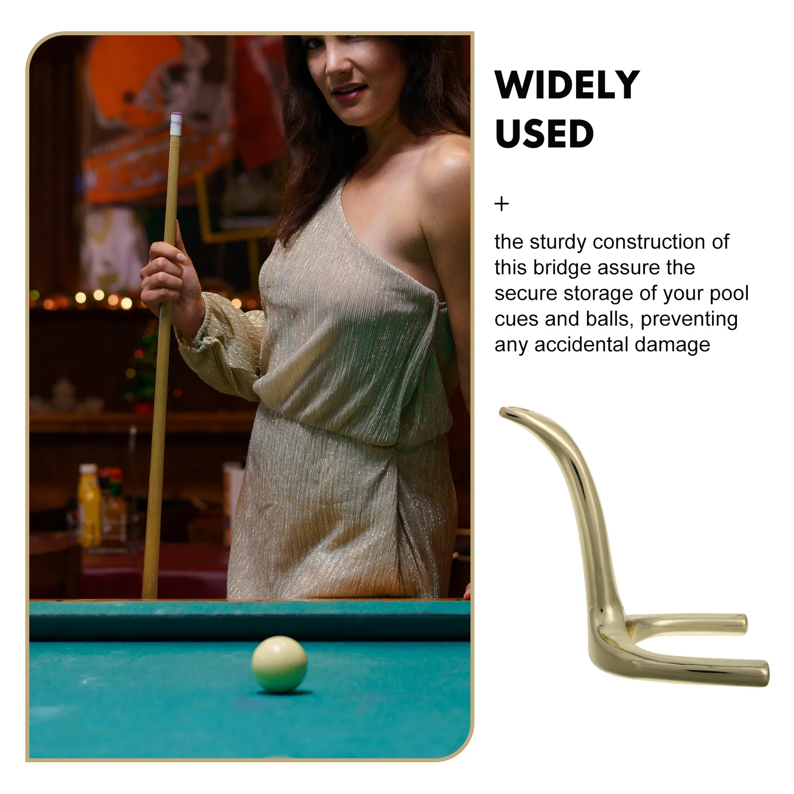 

Cue Bridge Head Durable Copper Pool Table Accessories Holder Rest Tool Kit Storage Equipment Snooker H ling Replacement