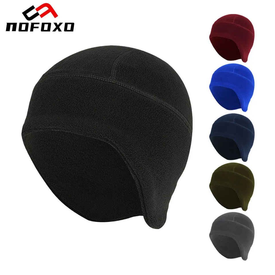 AliExpress nofoxo NOFOXO Winter Thermal Cycling Cap Running Hats Warm Ear Cover Outdoor Sports Skiing Cycling Cap Bicycle Skiing Beanie Hiking