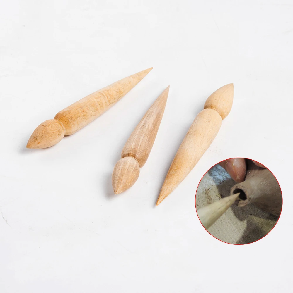 Pottery Spout Modifier Acrylic Wooden Double-head Teapot Spout Polishing Tool Handmade DIY Crafts Spout Shape Repair Tool
