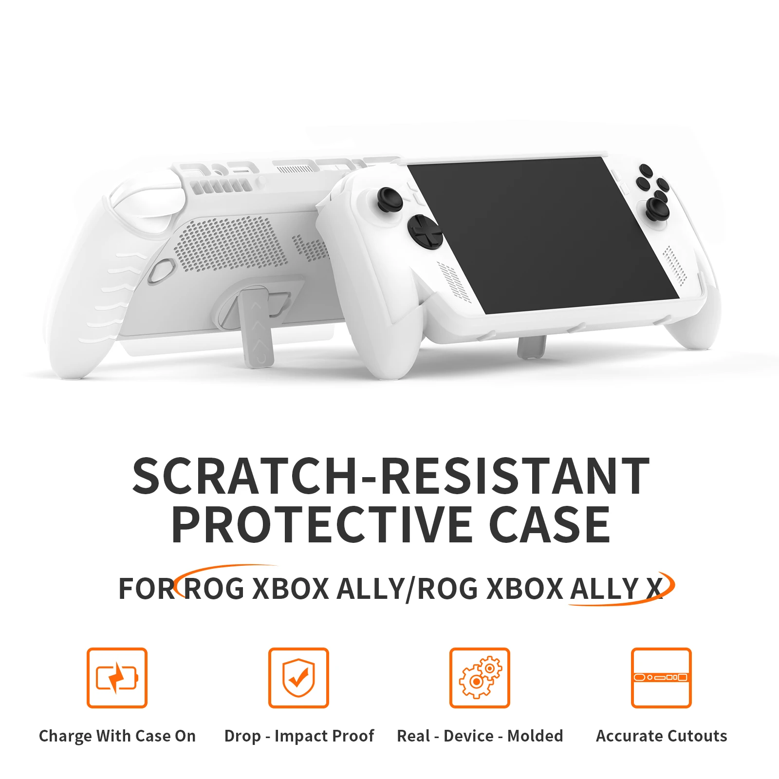 

TPU Case Ergonomic Handle Grip Cover Handheld Game Console Case Anti-Slip Host Shell for Rog Xbox Ally for Rog Xbox Ally X Case