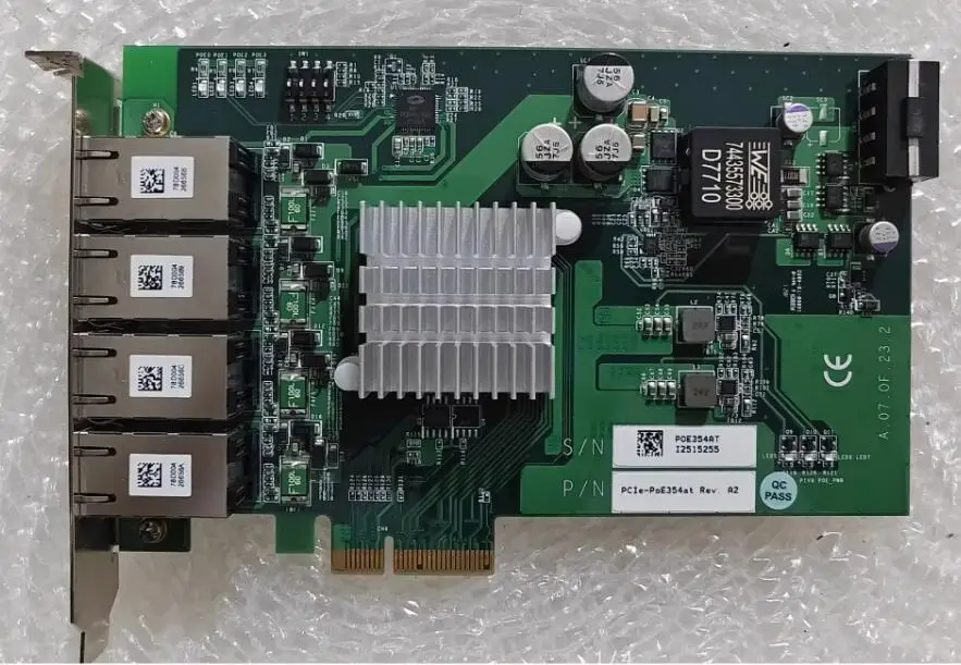 

PCIe-poE354at Rev.A2 4-port/2-port server-grade gigabit 802.3at PoE+ machine vision frame grabber card