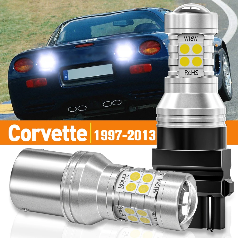 2pcs LED luz reversa para Chevrolet Corvette 1997-2013 2005 2006 2007 2008 2009 2010 2011 2012 acessórios lâmpada Canbus