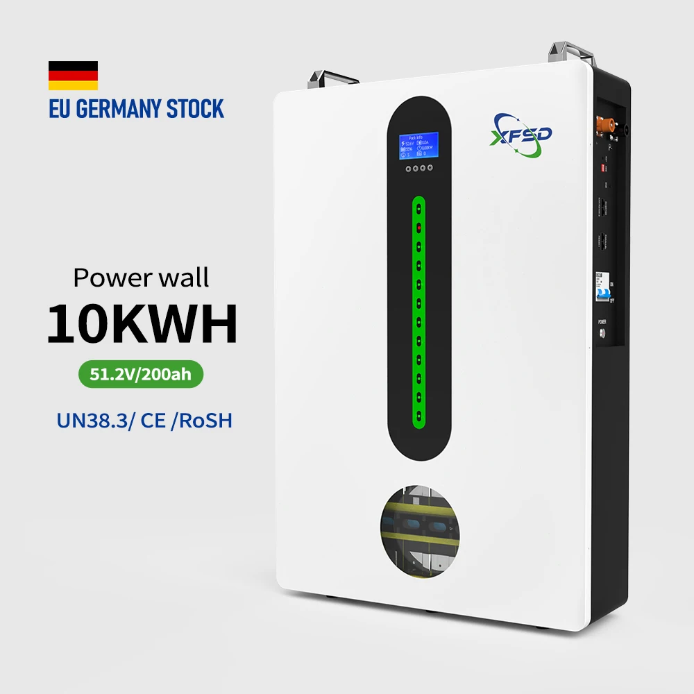 

EU Warehouse Stock 51.2v 5kWh 10kWh Battery 100Ah 200Ah PowerWall Wall Mounted Li-ion Lithium Ion Energy Storage Battery