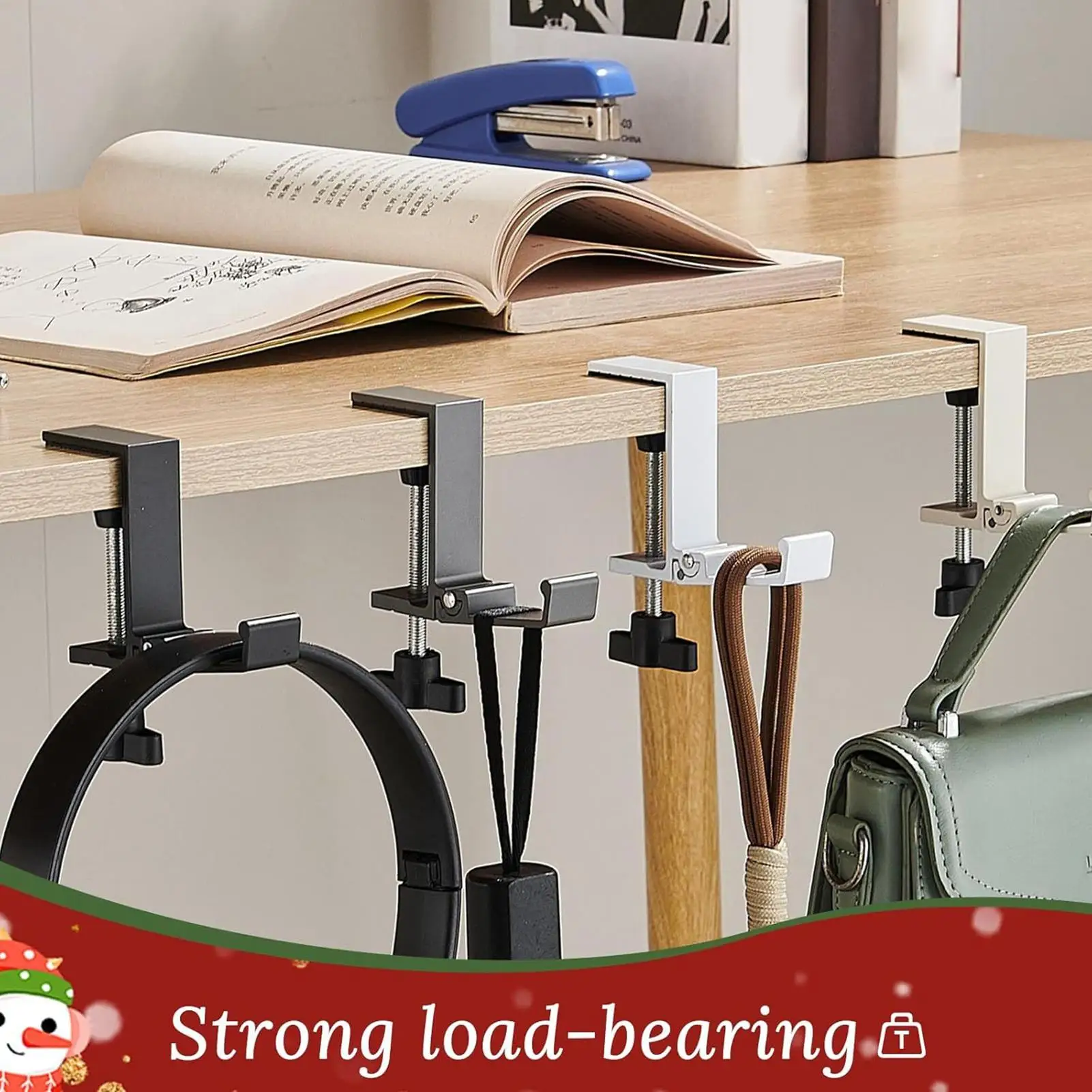 

No-Drill Adjustable Mantle Garland Hangers - Invisible Fireplace Mantel Hooks for Christmas, Party, Living Room Decor