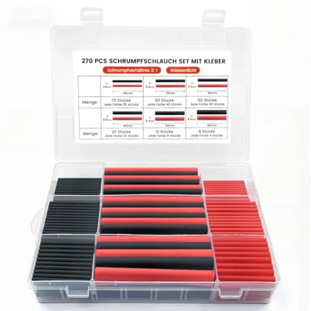 3 1 Ratio Heat Shrink Tubing Wire Harness Maintenance Flexible Insulation Seals 70-125 C Double-walled Construction
