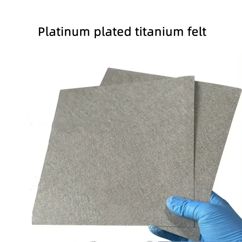 Anode voor geëlektrolyseerde water, anode voor reductie van kooldioxide, geplatineerd titaniumvilt. Pt gecoat titanium mesh-substraat.