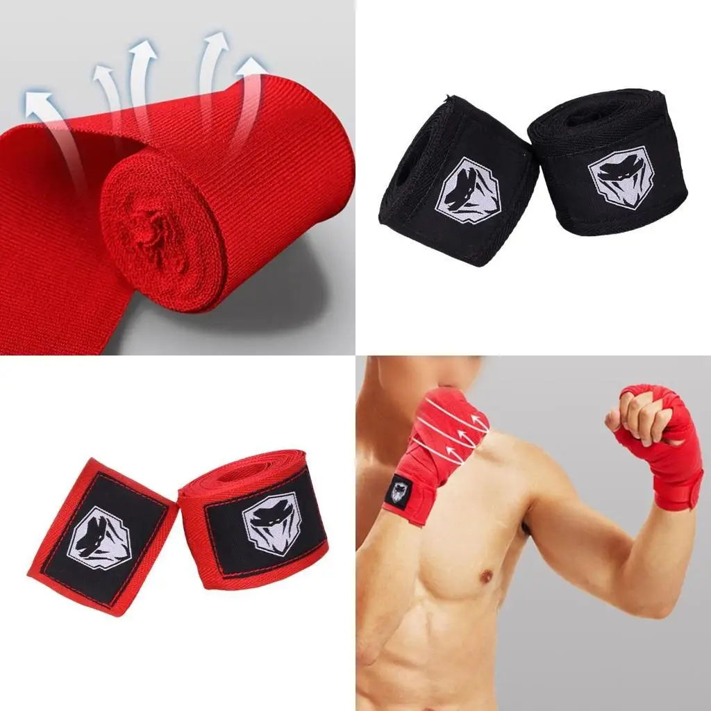 

R6FE 2 Pcs 3/5m Wrist Wrap Elastic Stretchy Handwraps Boxing Hand Wrap for MMA