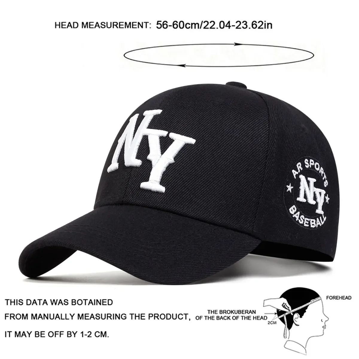 Unisex Letter Embroidery Baseball Caps Spring and Autumn Outdoor Adjustable Casual Hats Sunscreen Hat Sports Cap image 6
