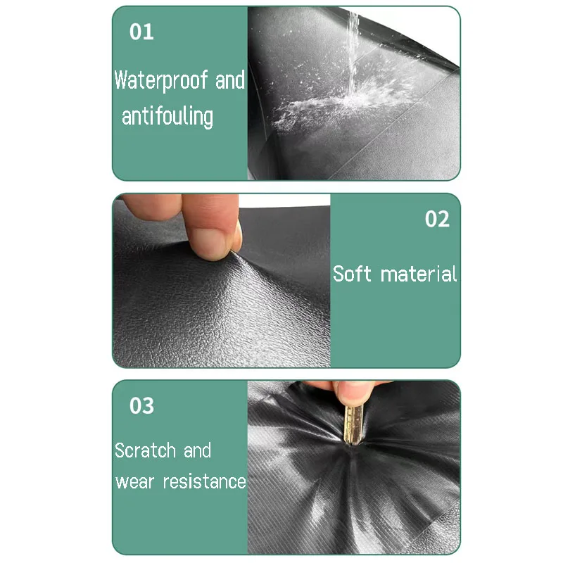 Self-adhesive strong artificial leather patch waterproof PU repair Scooter motorcycle leather chair sofa patch DIY black