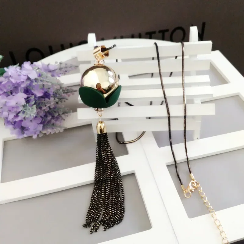 Women\'s Necklace Bohemian Geometric Round Vintage Tassel Long Sweater Chain Necklaces Fashion Women Jewelry Accessories