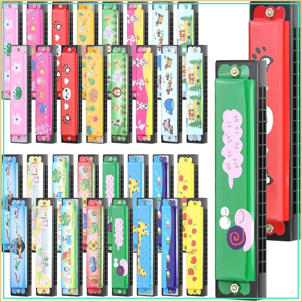 

32 Pcs Harmonica, 16 Holes Double Row - Musical Gift for Adult Beginners, Birthday, Christmas