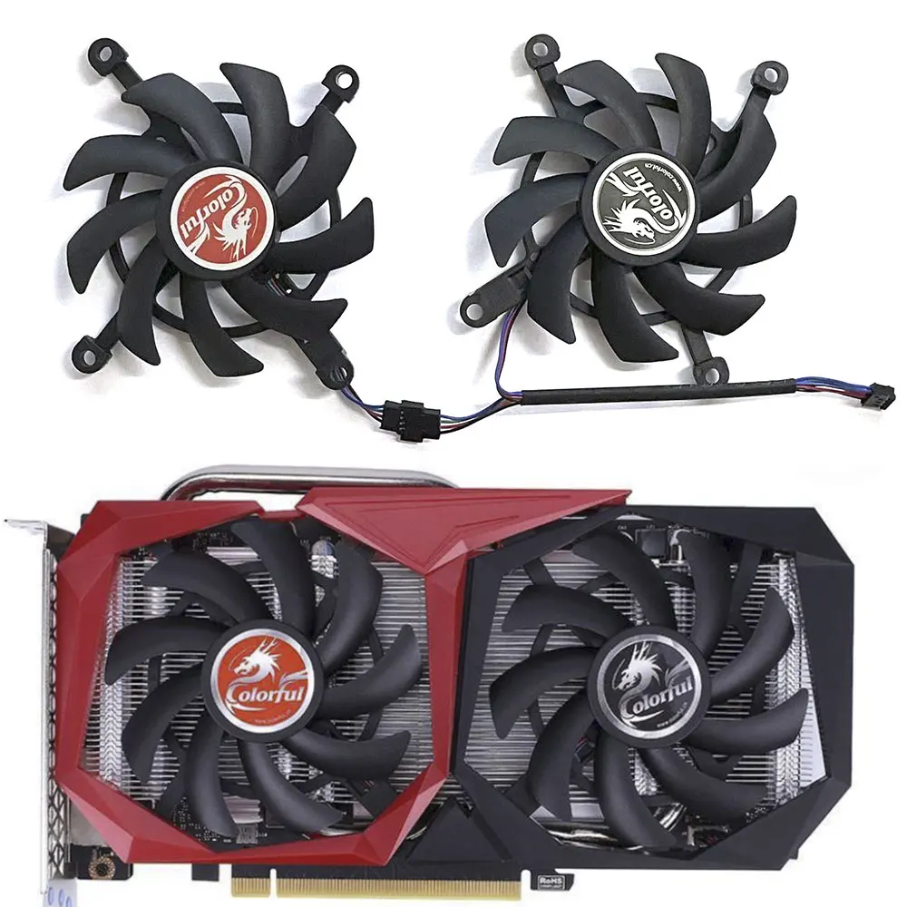 Nowy wentylator RTX 2060 SUPER GPU 85MM 4PIN odpowiedni do kolorowej karty graficznej GTX 1650 1660 1660Ti RTX 2060 2060 SUPER Tomahawk