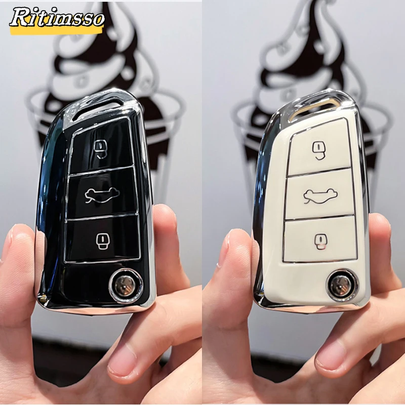 3 Buttons Soft Tpu Car Key Cover Case Fob For JAC S2 Refine S3 S4 S5 S7 R3 A5  Auto Accessories