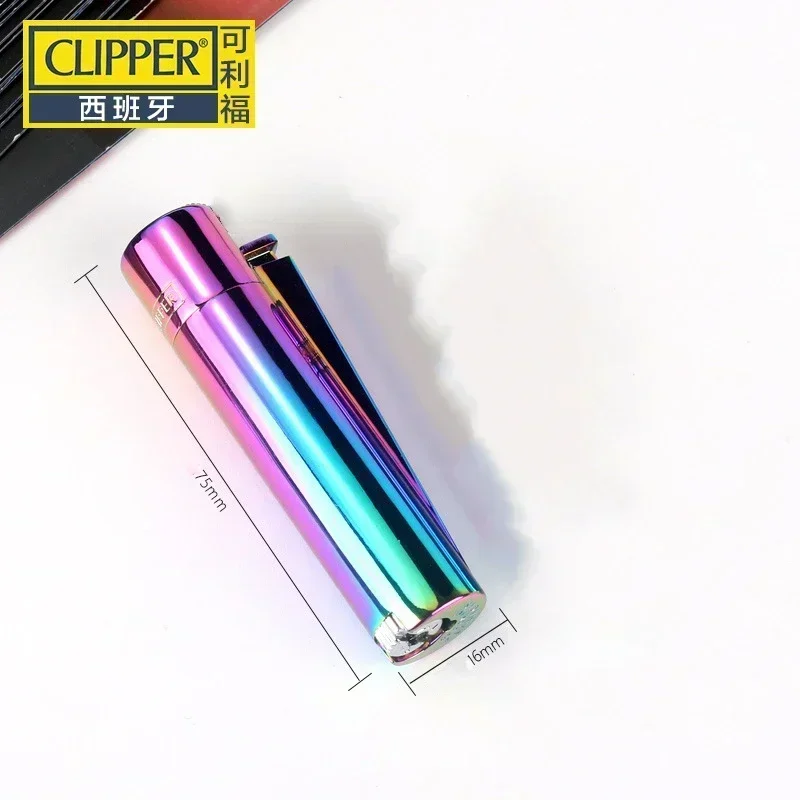 2024 Spain Original Clipper Metal Windbreak Lighter Grinding Wheel Gas Jet Torch Lighter Men\'s Collection of Exquisite Gifts
