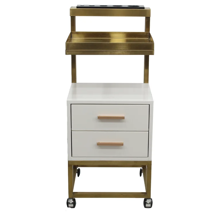 

Современная роскошная парикмахерская тележка-тумба из нержавеющей стали для салона красоты