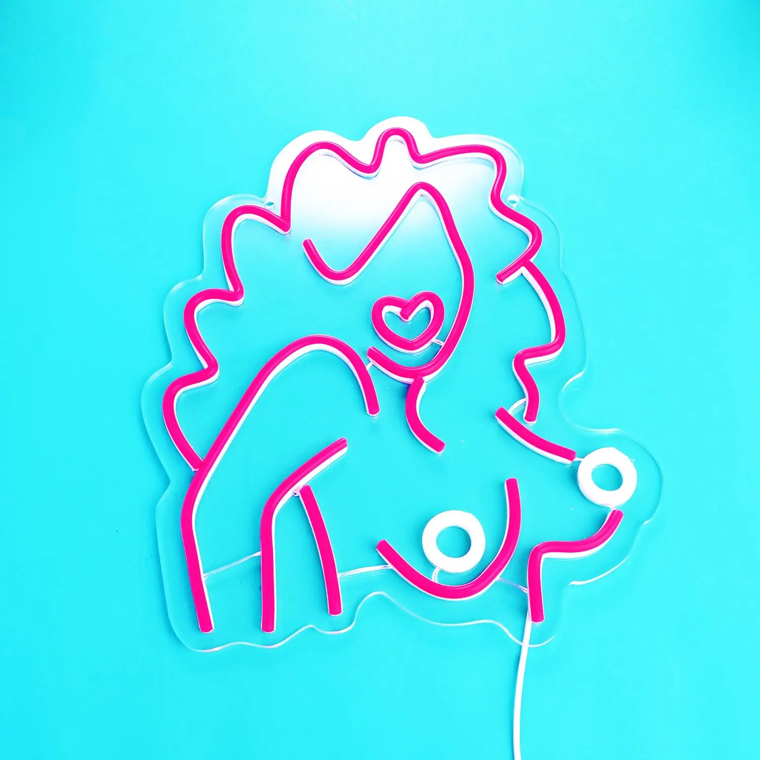 Sexy Redhead Woman Neon Sign Peito e Boobs LED Light, USB Power, Dimmable Body Lights, Presentes para meninos e meninas