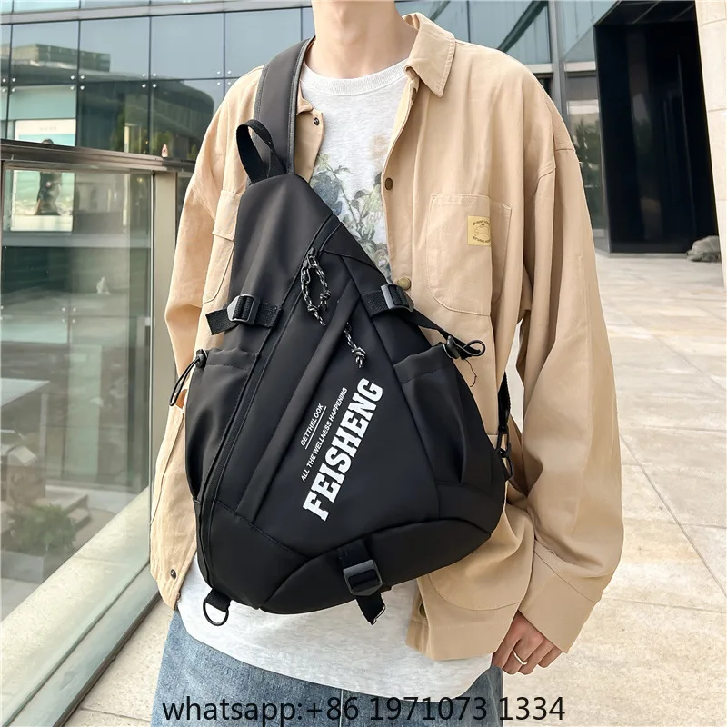 Techwear Style Outdoor Motorcycle Sport Single Shoulder Backpack Unisex Hip Hop Multifunction Chest Bag Tactical Crossbody Bag view 5