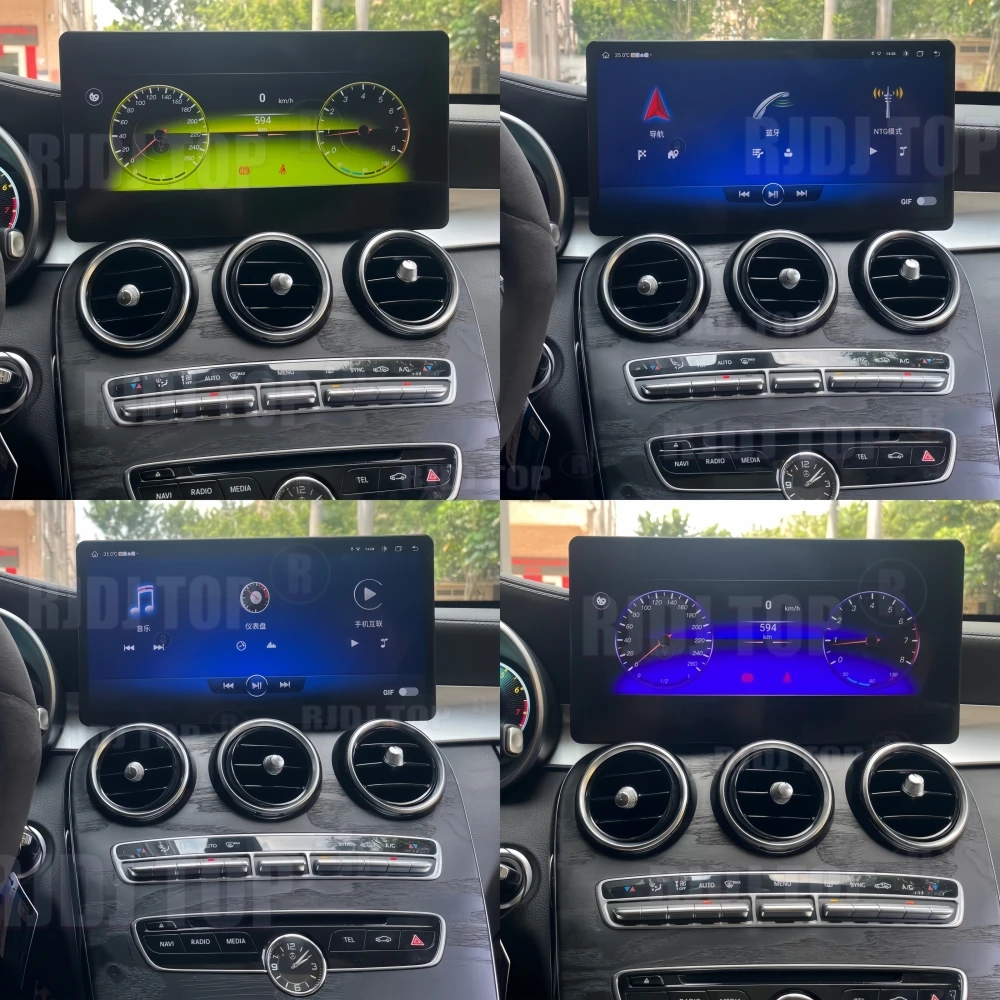 For Mercedes-Benz C Class W205 GLC X253 2015 - 2019 Car Radio Audio Multimedia Video Player GPS Navi Head Unit Wireless CarPlay