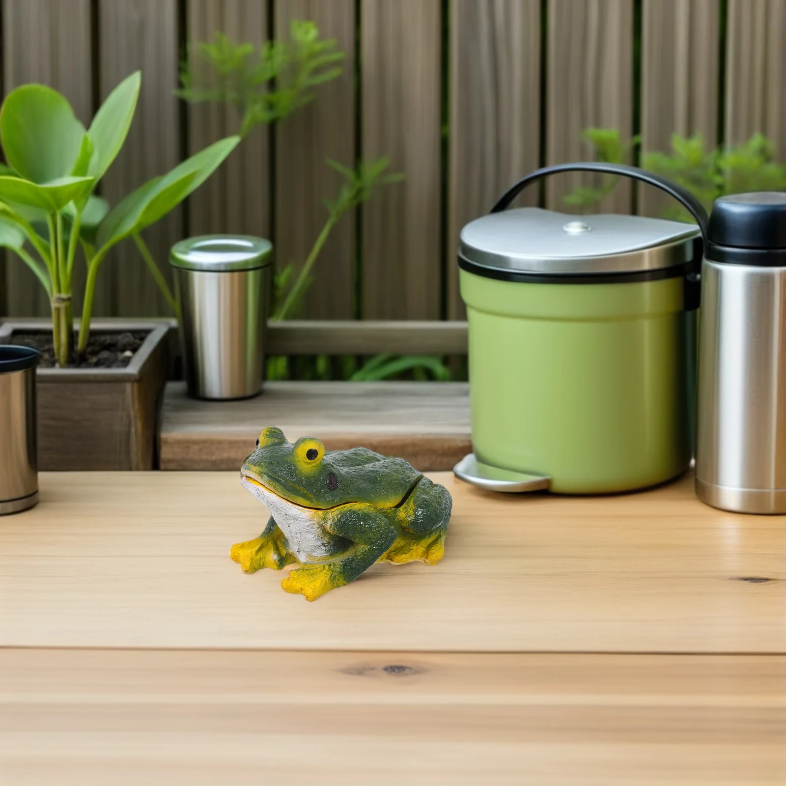 

Creative Resin Frog Garden Statue Key Hider Outdoor Hidden Key Holder Secret Storage Box For Yard Decorative Green