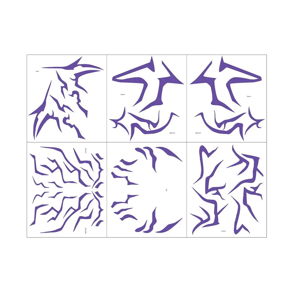 

6PCS KPop Demon Hunters Temporary Tattoo Set Rumi& Jinu Patters Birthday Party Anime Stickers Boys Haloween Cosplay Rumi Tattoos