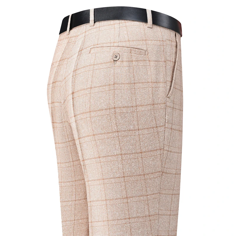 

Men's Woolen Straight Leg Suit Pants Thiened Autumn Winter Casual Busin Wear Mid-aged Comfortable Woolen Trousers