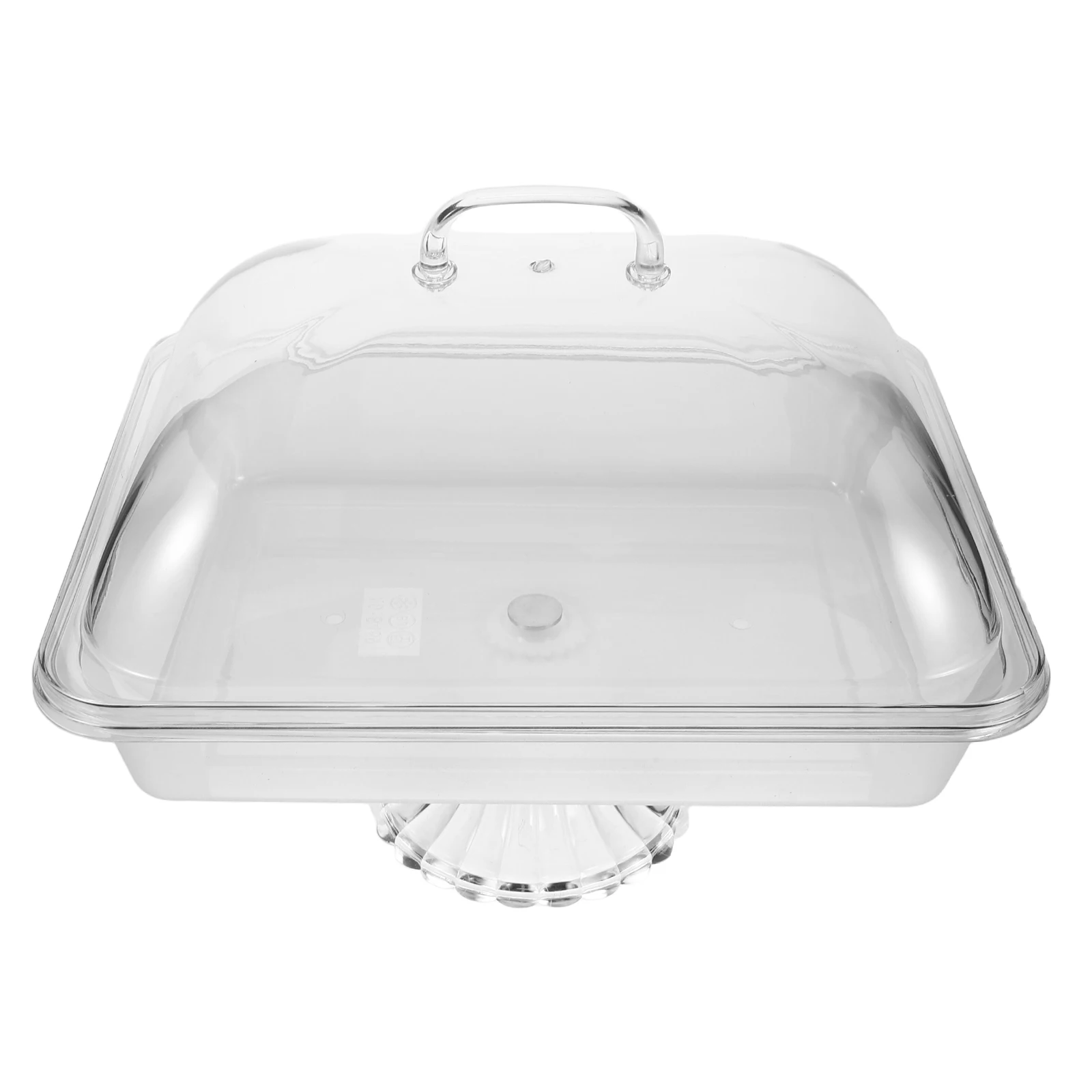 

Cold Food Serving Platter Clear Rectangular Tray With Lid Airtight Buffet Server For Wedding Party Fruit Appetizer Chilled