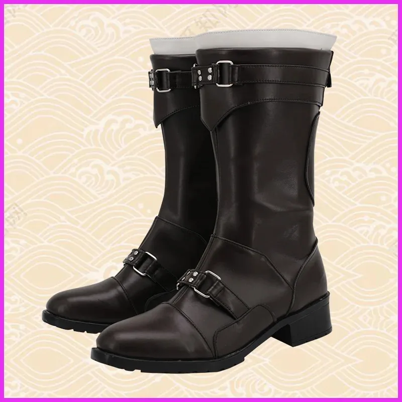 لعبة FF7 طبعة جديدة من Leslie Kyle أحذية كوسبلاي أحذية دعائم لحفلات الهالوين لعب الأدوار مصنوعة حسب الطلب Aksesorix;3,d'6.r;8'w,