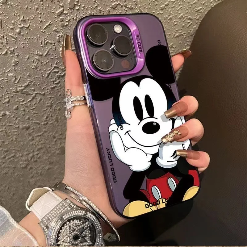 Disneys Mickey Minnie Mouse Cute Phone Case For iPhone 15 14 13 12 11 Pro Max Mini X XR XS SE 8 7 Plus Colorful Silicone Soft