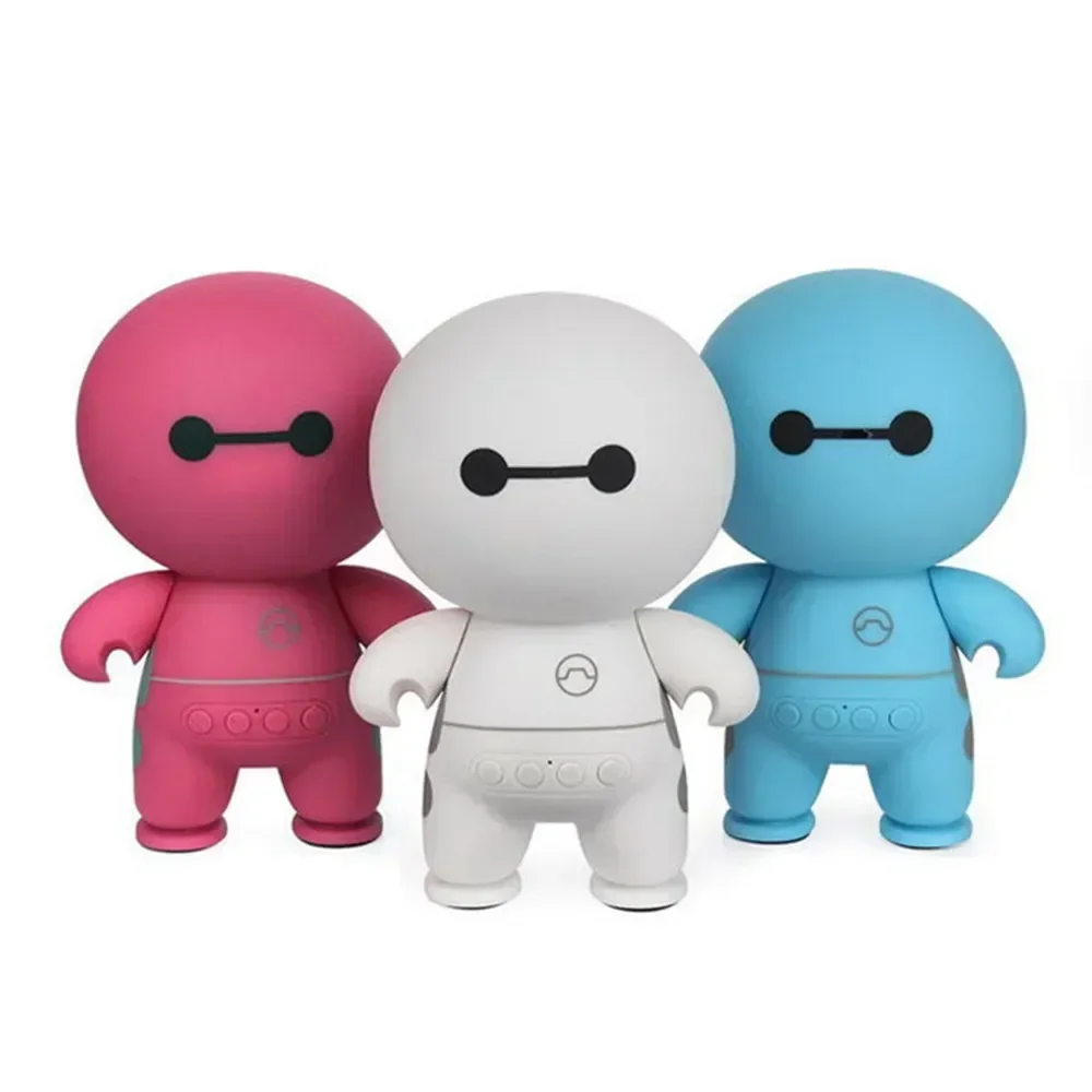 

Mini Portable Wireless Bluetooth Speaker Cute Cartoon Baymax Smart Bluetooth Speaker with Microphone Wireless Handfree
