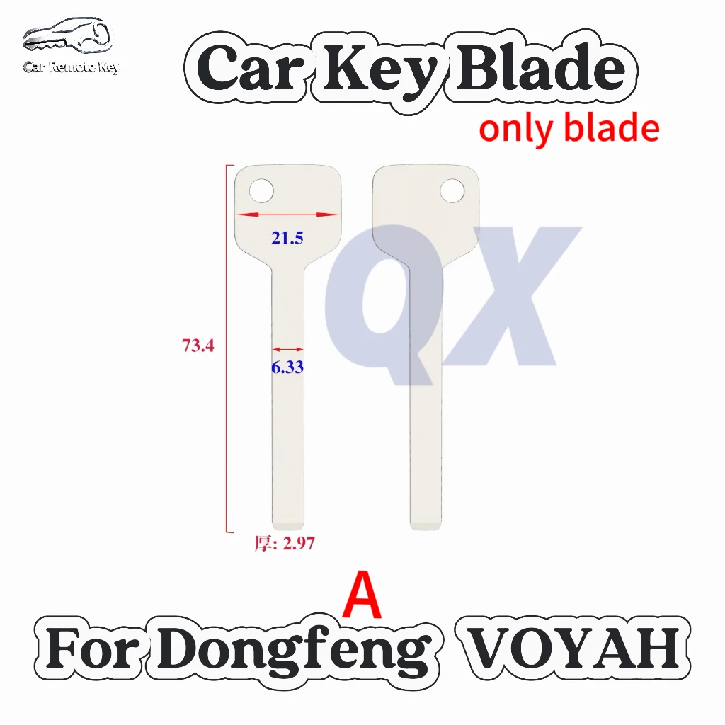 Remote Smart Emergency Key For Dongfeng Aeolus D58 FengguangVenucia T70 T90 VOYAHiM-Hunter en Keyless Uncut Blade