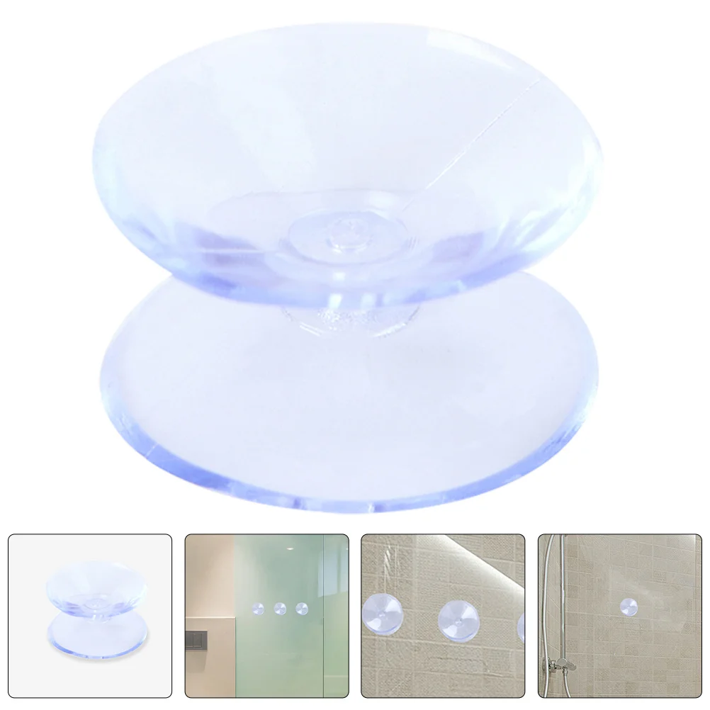

Vacuum Suction Cups for Glass Surfaces - Clear Double Sided Suction Cup Pads - Strong Adhesion Anti Slip Mounting for Tabletops