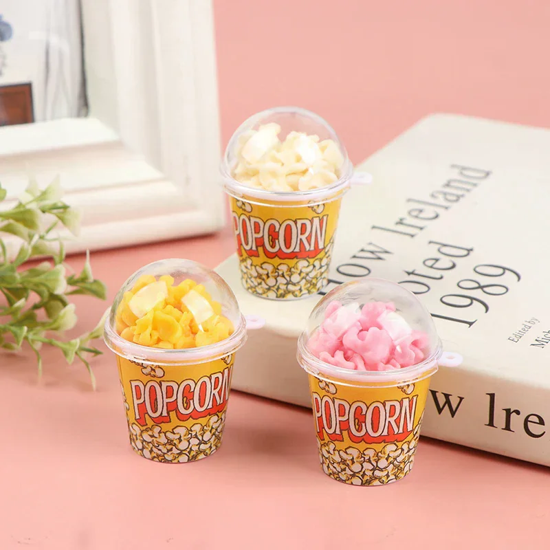 1:12 Dollhouse Miniture Popcorn Bucket Snacks Pretend Food Decoration Prop Toys For Kids Children Toy Safe For Children