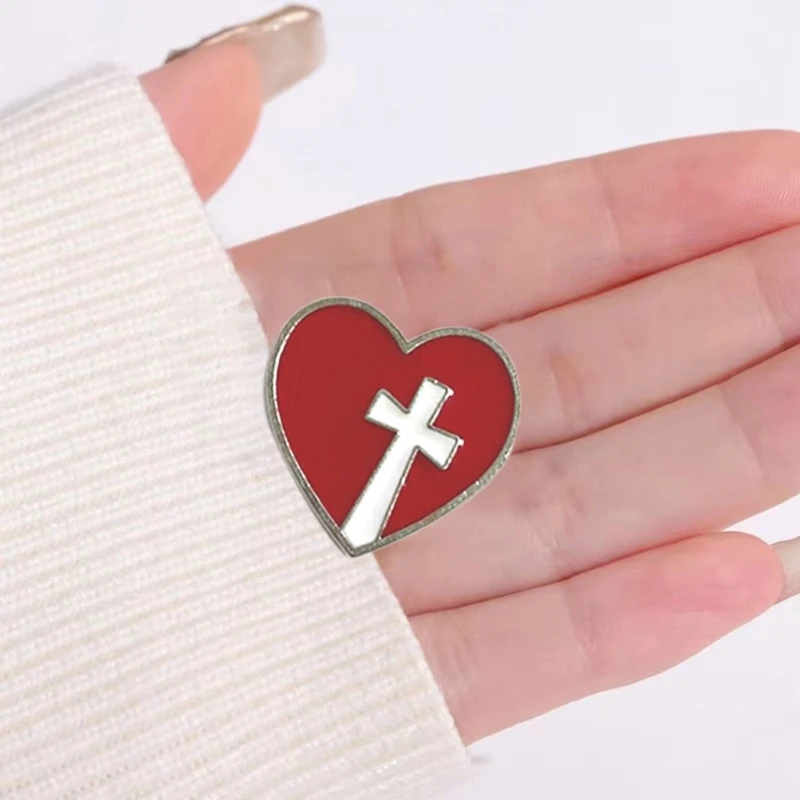 corazón dibujos animados lindo Pin artístico Pin Accesorio Textura aleación