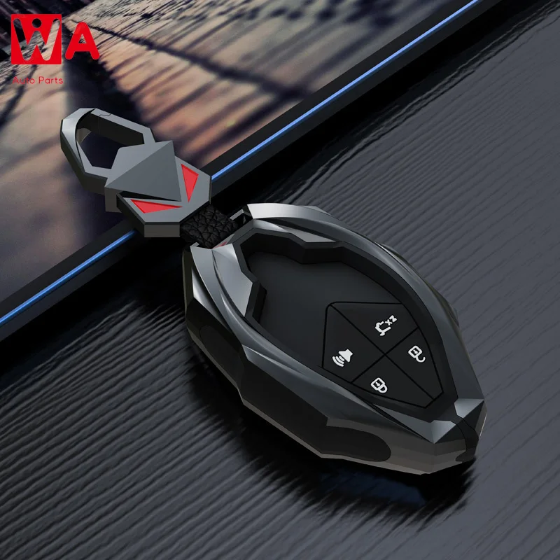 

Zinc Alloy+TPU Car Key Case For Changan SL03 2022 Key Cover Leather Protector Key Holder Keychain