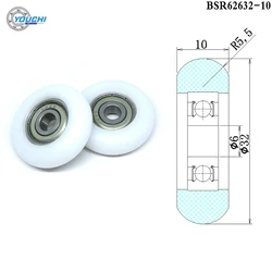 4 sztuki 6x32x10 maszyna do wiosłowania BSR62632-10 kół POM Rower rolka siedzenia 32mm średnica łożyska powlekane tworzywem 6*32*10