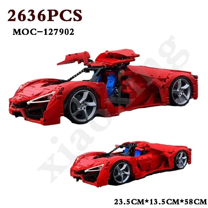 MOC-127902 Wyścigowy F80 Concept Car 42143 Speed Racing Formula Car 2636PCS Montażowe Klocki MOC DIY Prezent na Boże Narodzenie