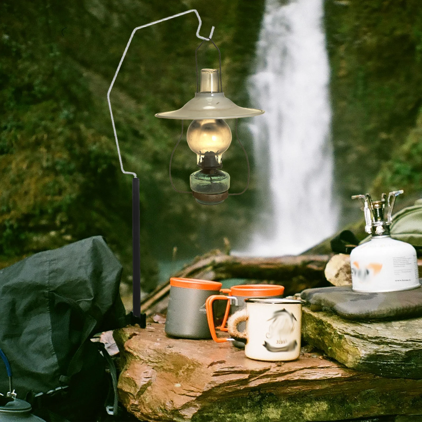 

Portable Camping Light Stand Sturdy Aluminum Alloy Outdoor Lamp Holder for Lanterns Solar Lights Hanging Fishing Picnic Hiking