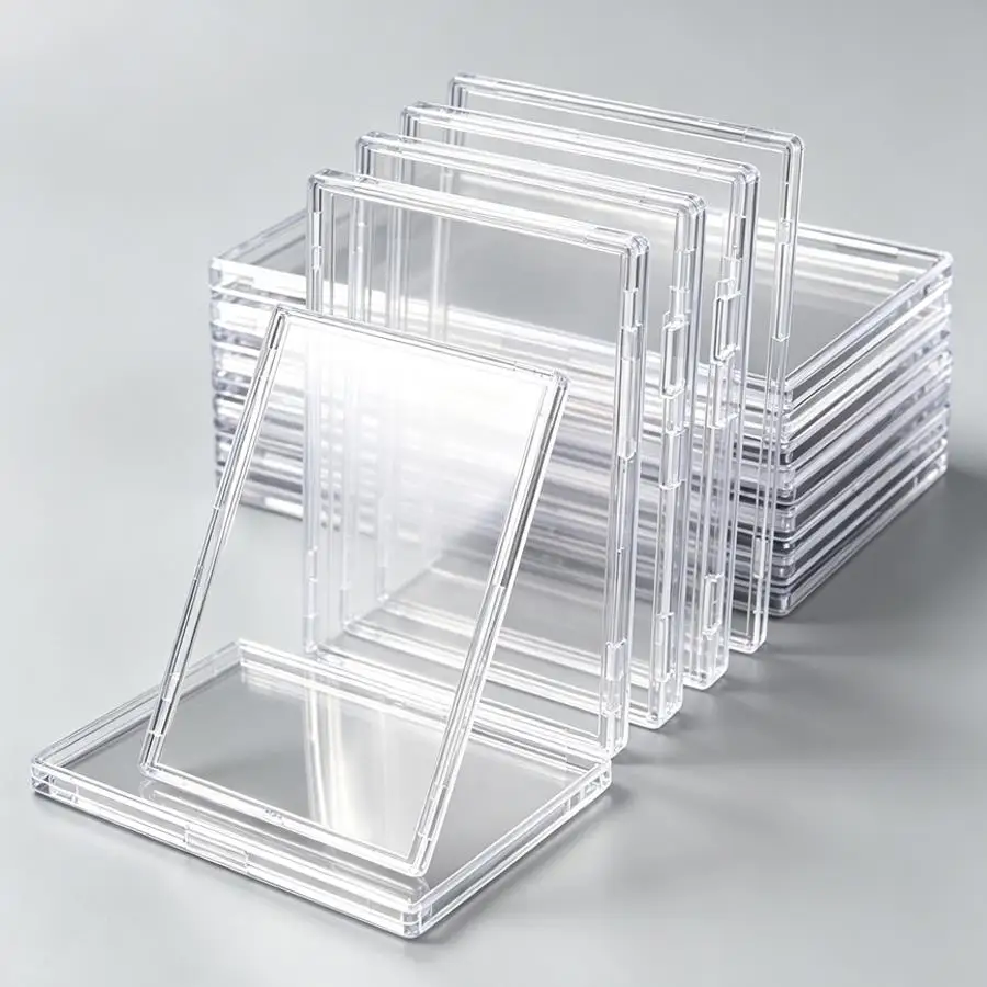 8-12pcs Hard Transparent Card Holder Cases, Plastic Practical Display Container for Photocards, Assorted Collectible Cards XJM