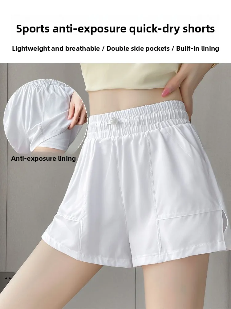 アイスシルク速乾スポーツセット レディース 2025 夏新作 ランニング フィットネス ヨガ ショーツ ツーピースセット カジュアル スポーツウェア