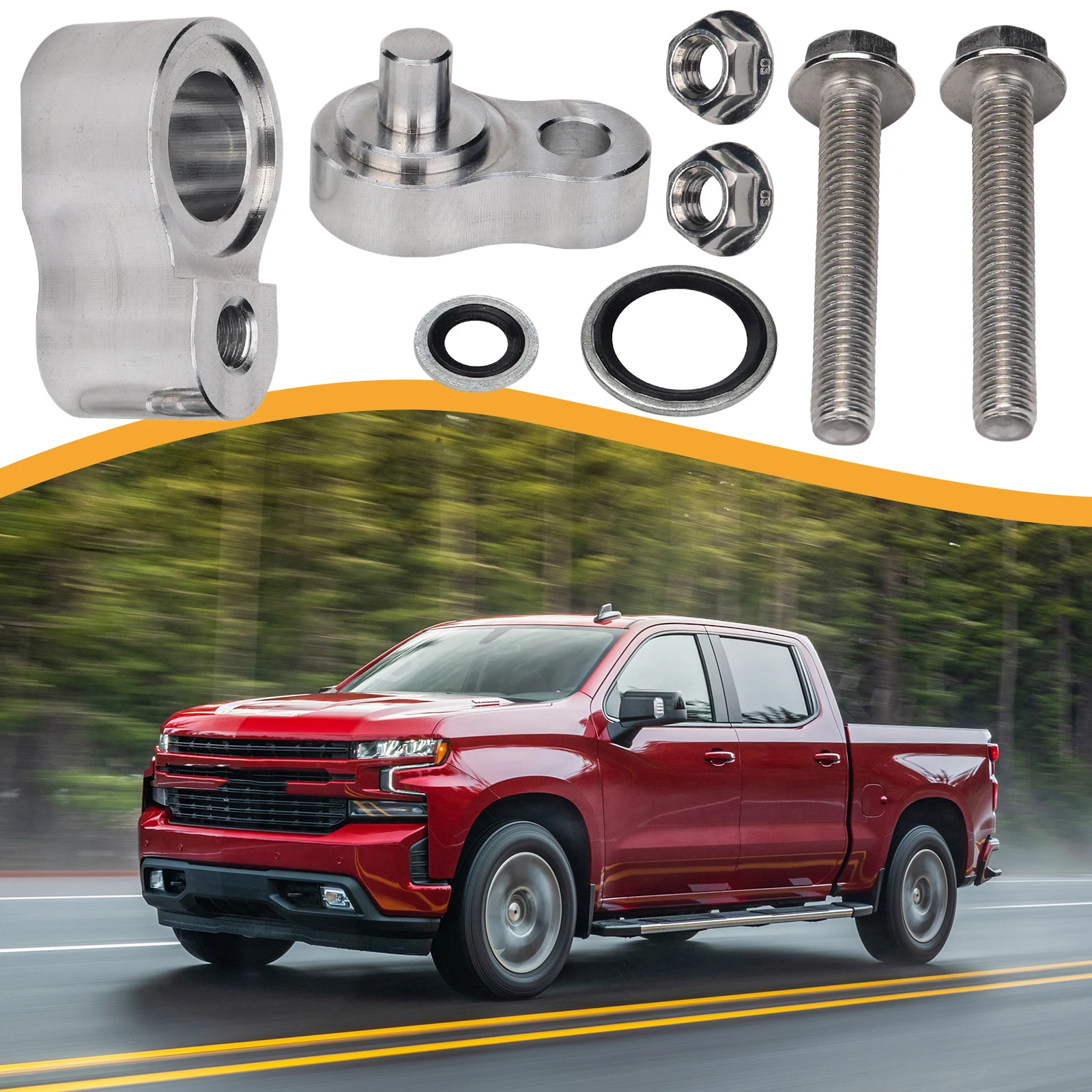 

Car Rear Air Conditioning A/C Block Off Kit with Dual Bolts for Cadillac Escalade 2014-19 for GMC Yukon 2014-19