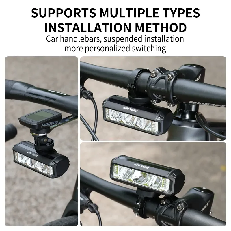 Waterproof 1000 Lumens Hoisting Bike Headlight USB Rechargeable MTB Front Light Aluminum Alloy Road Bicycle Flashlight