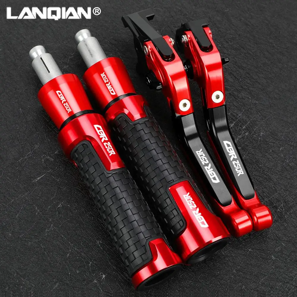 

Motorcycle CNC Extendable Brake Clutch Levers Handbrake Handlebar Grip Handle Hand Grips For HONDA CBR250R CBR 250R 2011-2018