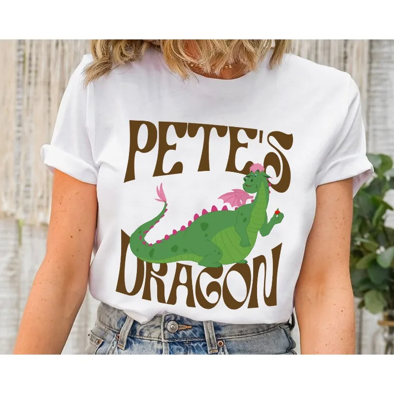 

Рубашка с драконом Disney Elliott, футболка с драконом Пити Walt Disney World, наряды для путешествий Disneyland, рождественские семейные рубашки Disneyland