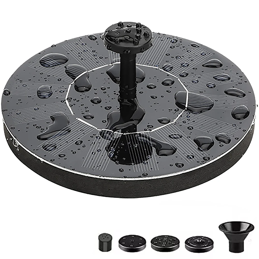 1 واط قائم بذاته العائمة حمام الطيور مضخات المياه رفع 35-50 سنتيمتر تعمل بالطاقة الشمسية العائمة نافورة مضخة لحديقة البرك بركة خزان الأسماك #5