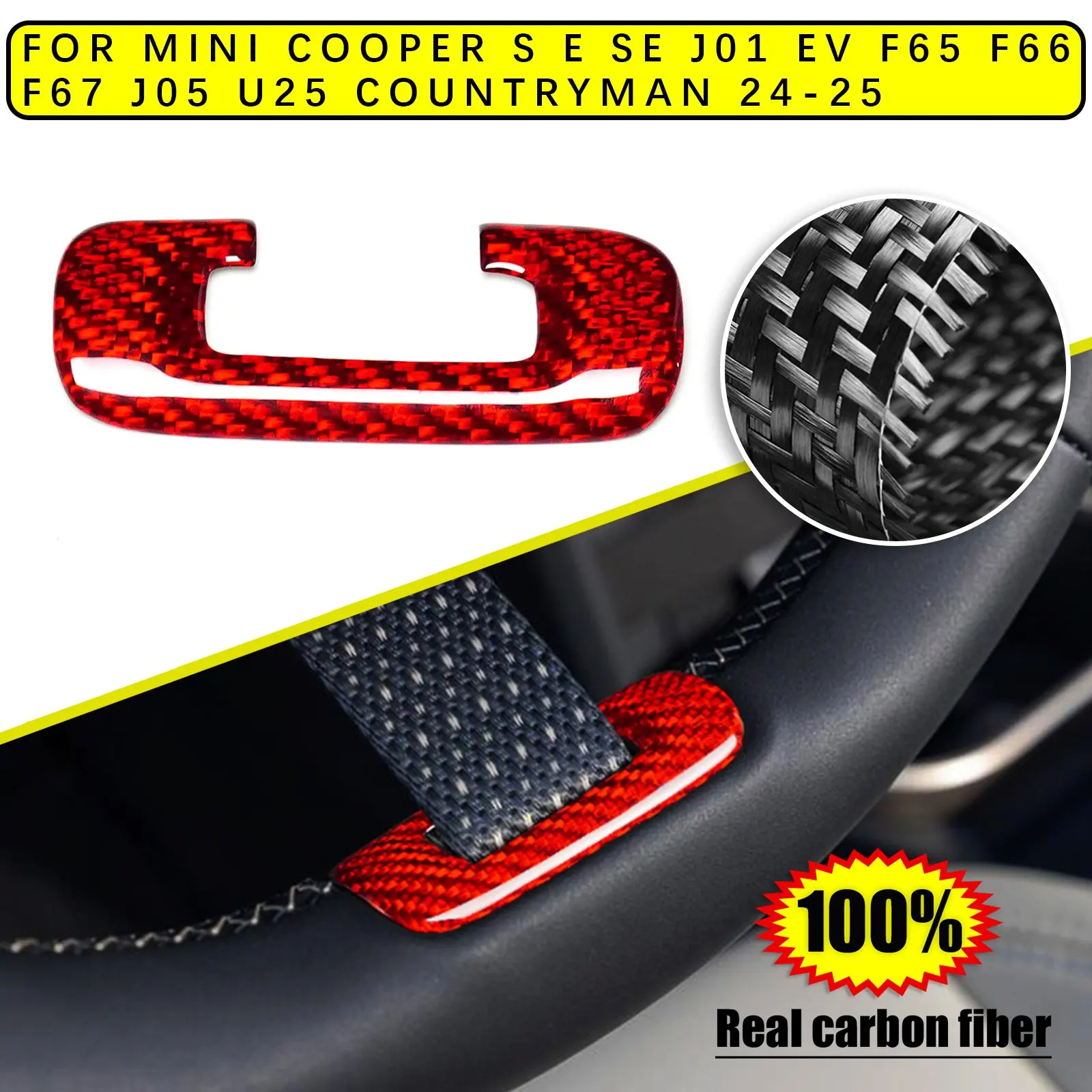 Steering Wheel Chin Cover Sticker For MINI U25 COUNTRYMAN 2024-2025 J01 EV Cooper E/SE